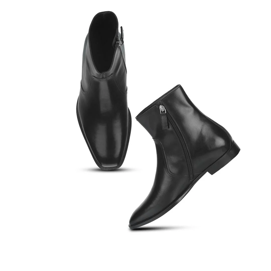 Saint Frederick Black Leather Ankle Boot - Image 8