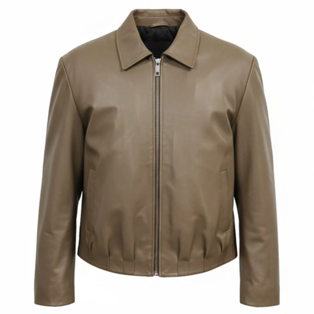 Saint Ginevra Olive Leather Women Biker Jackets - Image 2