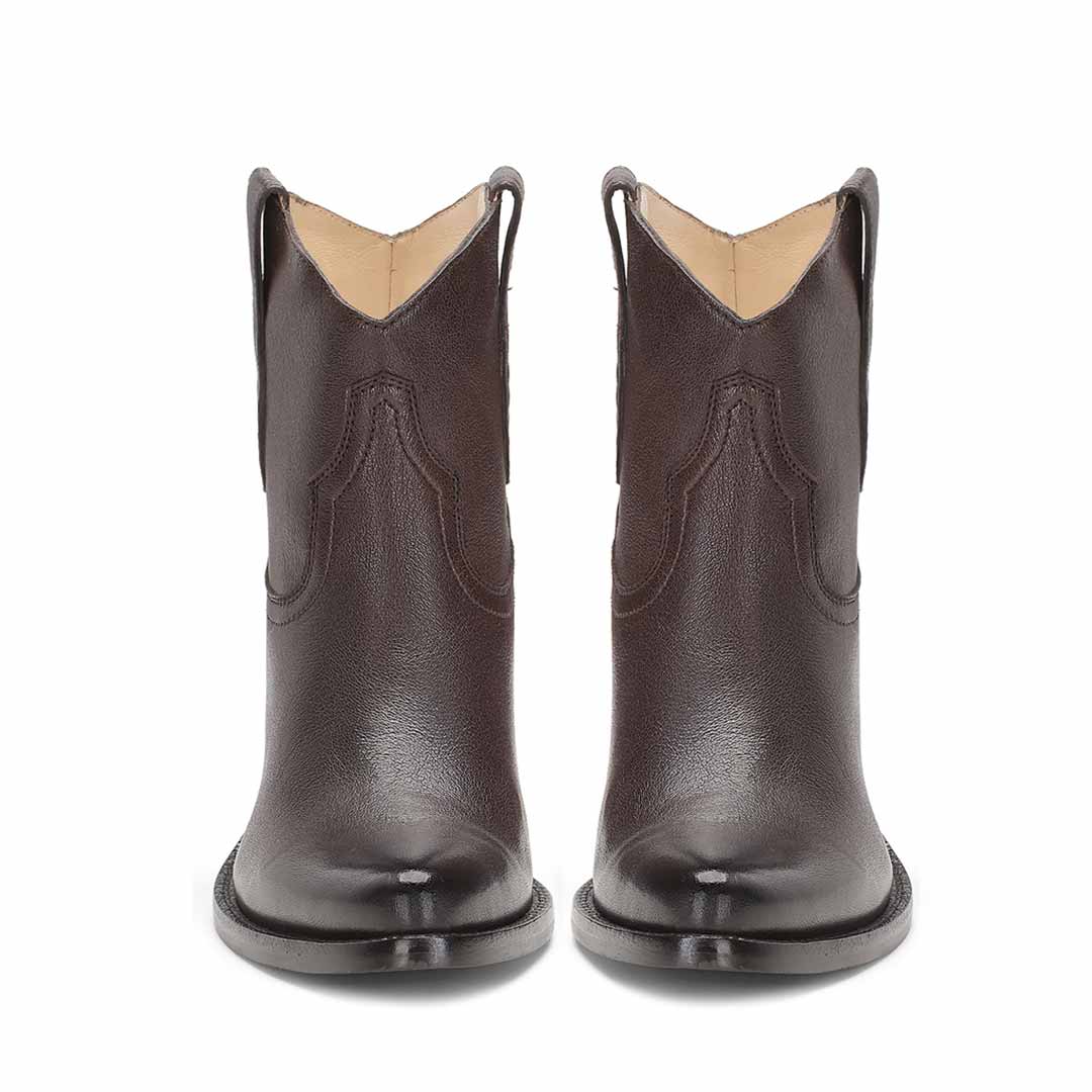 Saint Giulia Brown Leather Handcrafted Ankle Boots - Image 5