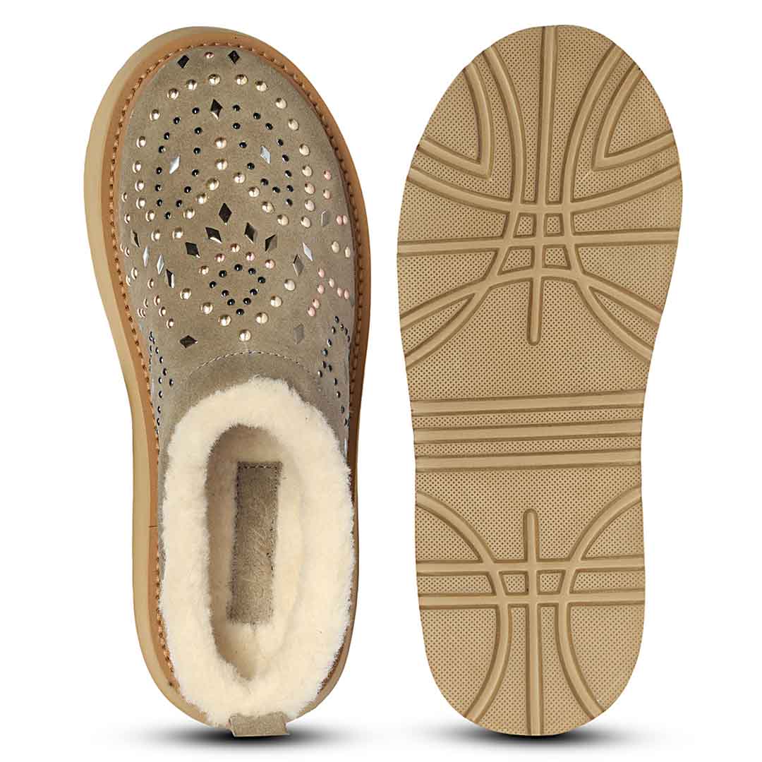 Saint Glaressa Studded Platform Suede Leather Slip-Ons - Image 6