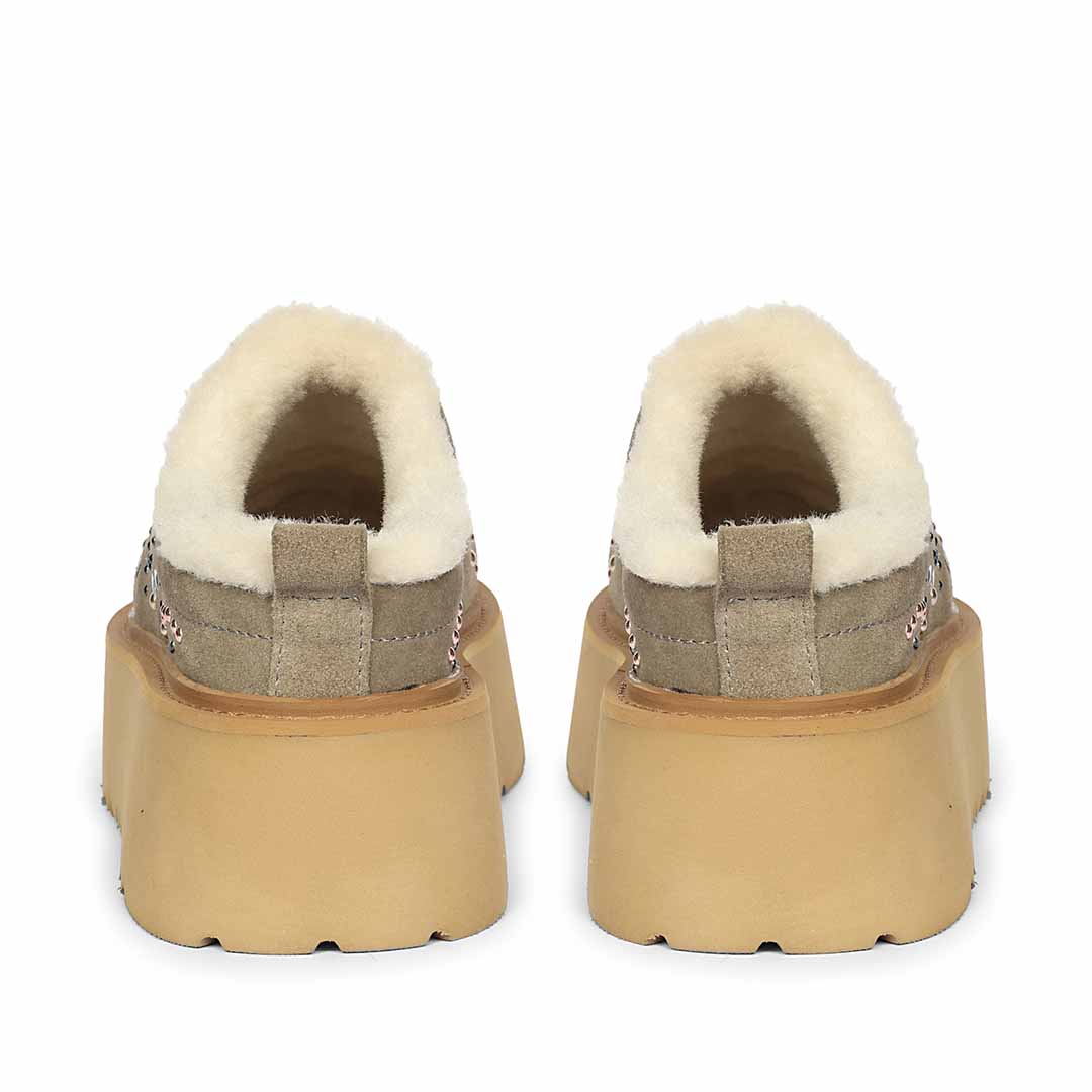 Saint Glaressa Studded Platform Suede Leather Slip-Ons - Image 7