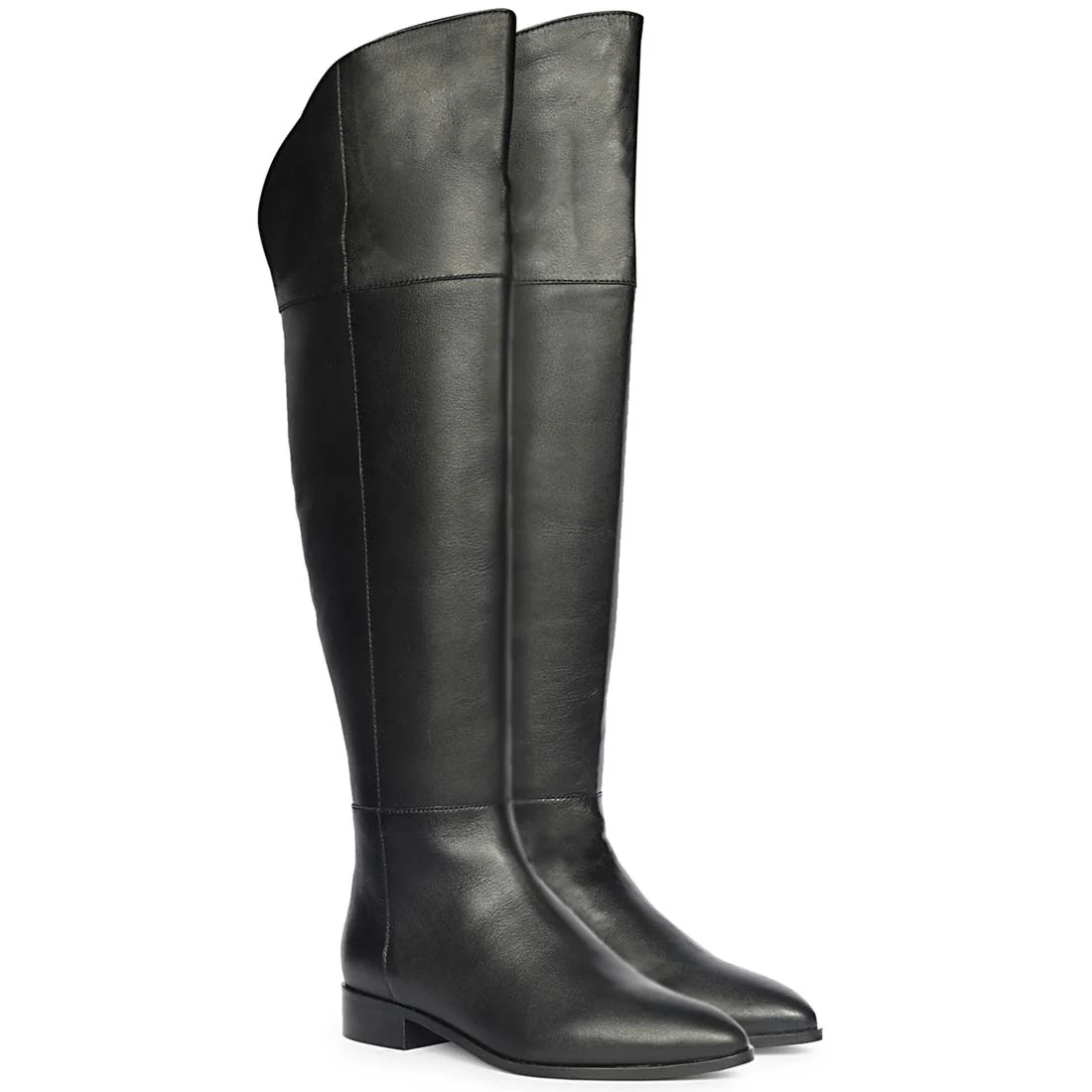 Saint Grace Black Leather Above The Knee Boots - Image 3