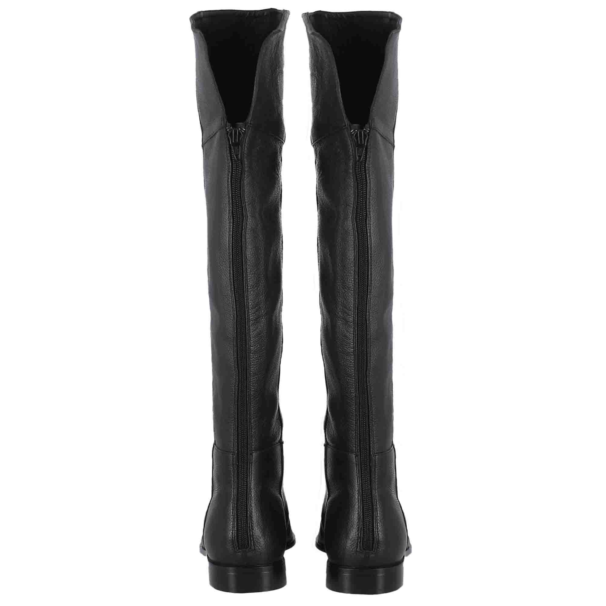 Saint Grace Black Leather Above The Knee Boots - Image 6