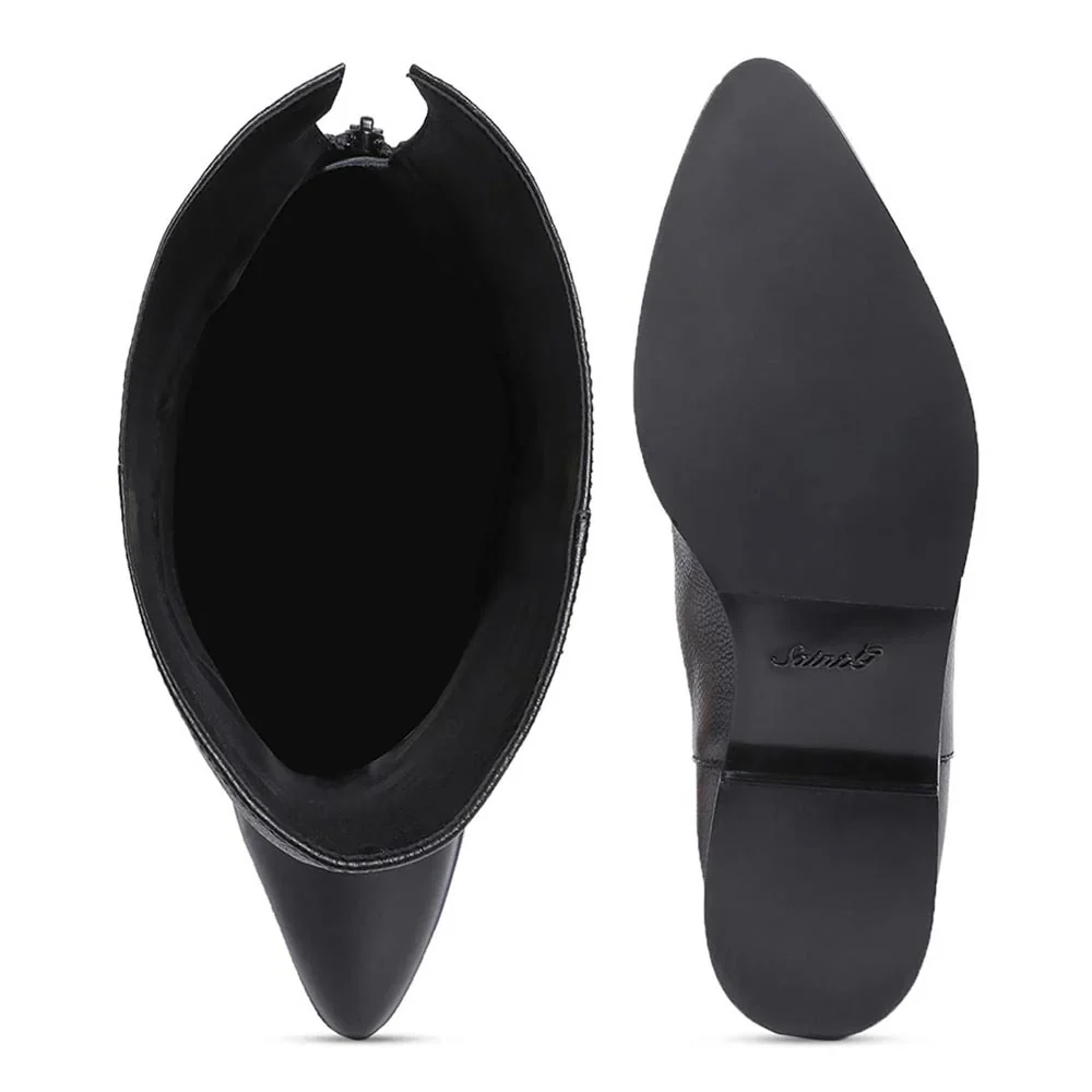Saint Grace Black Leather Above The Knee Boots - Image 7