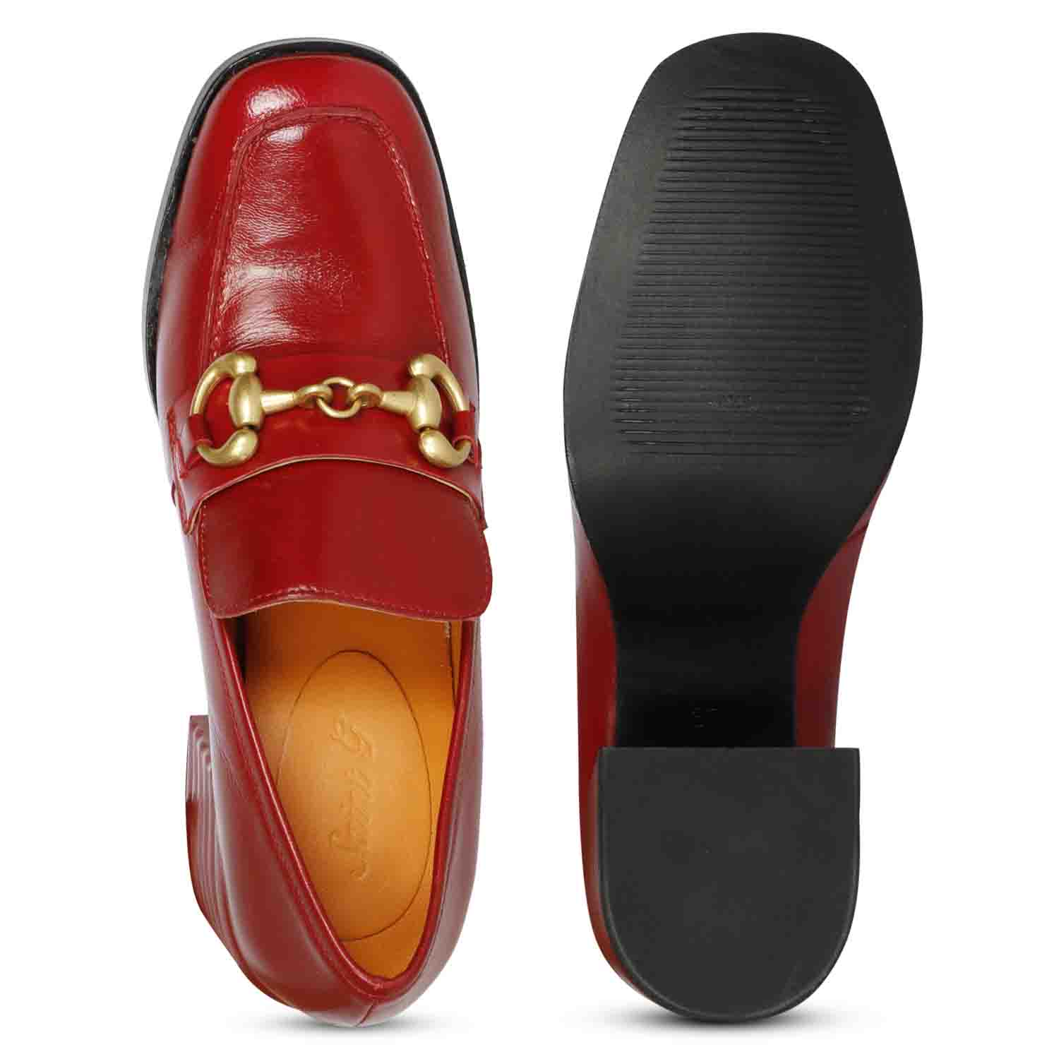 Saint Graziella Red Leather Handcrafted Moccasins - Image 7
