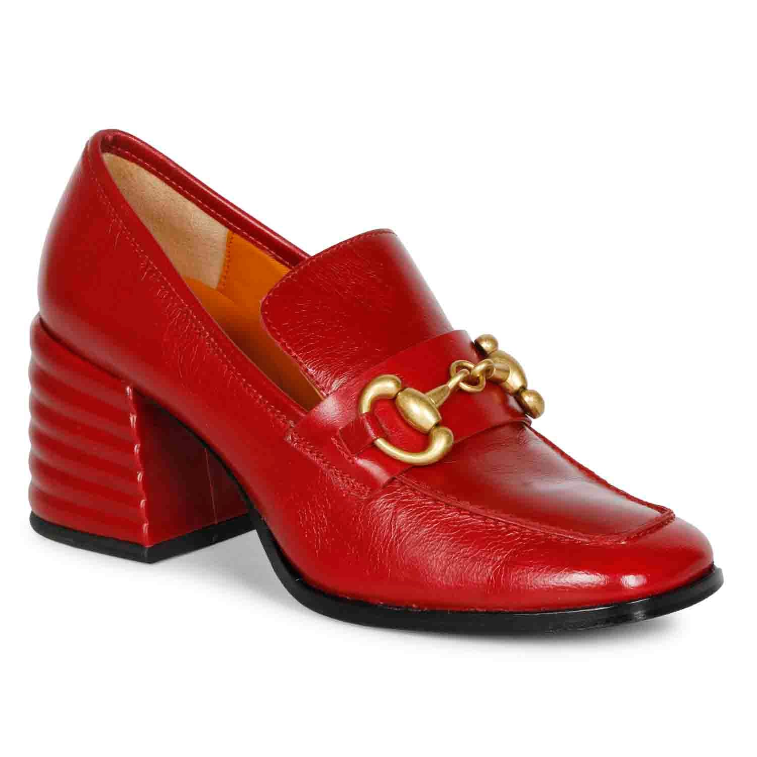 Saint Graziella Red Leather Handcrafted Moccasins - Image 8