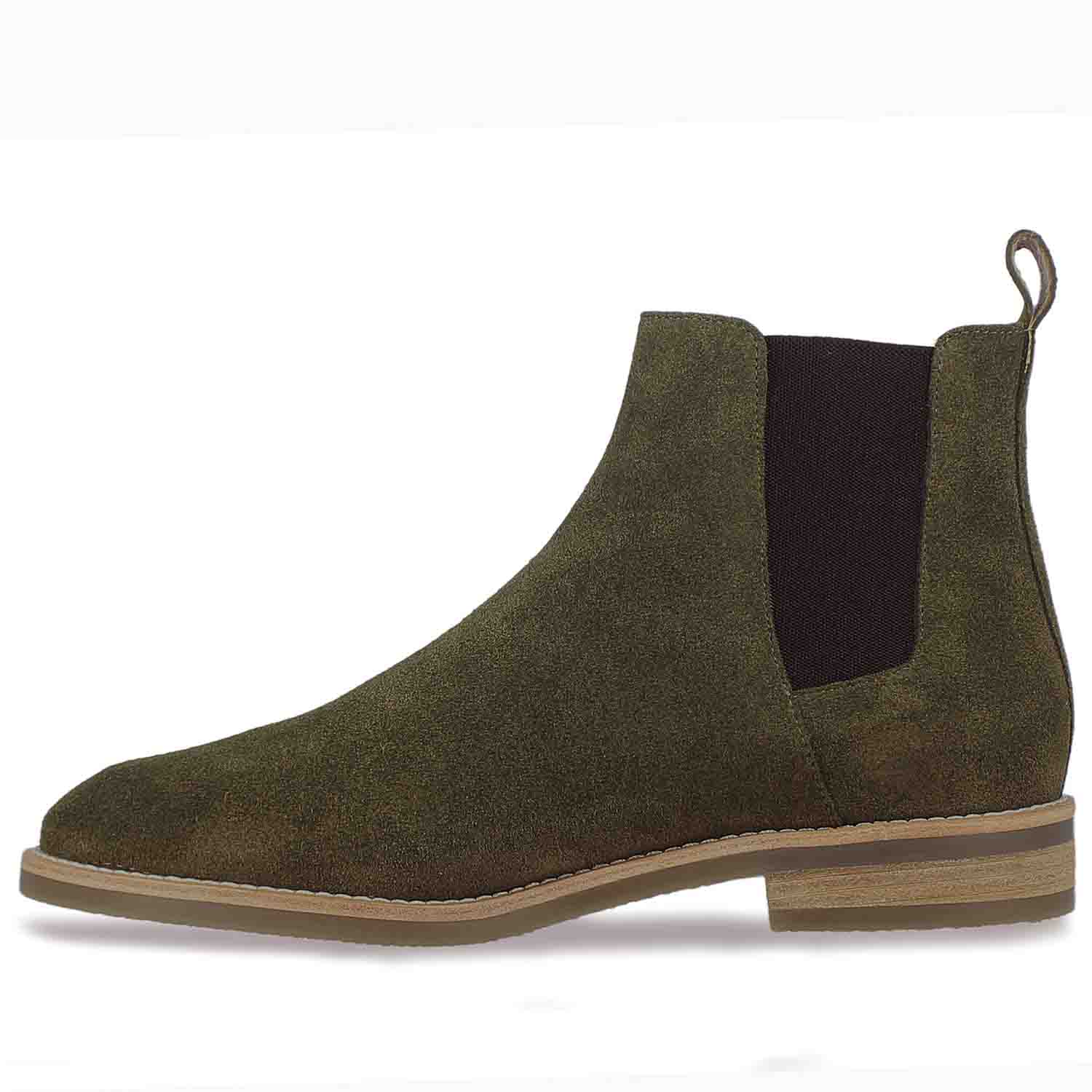 Saint Grimoald  Olive Suede Chelsea boot - Image 4