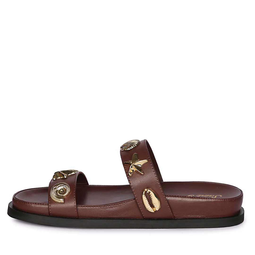 Saint Hallie Seashell & Star Studs Port Royal Leather Sandals - Image 4