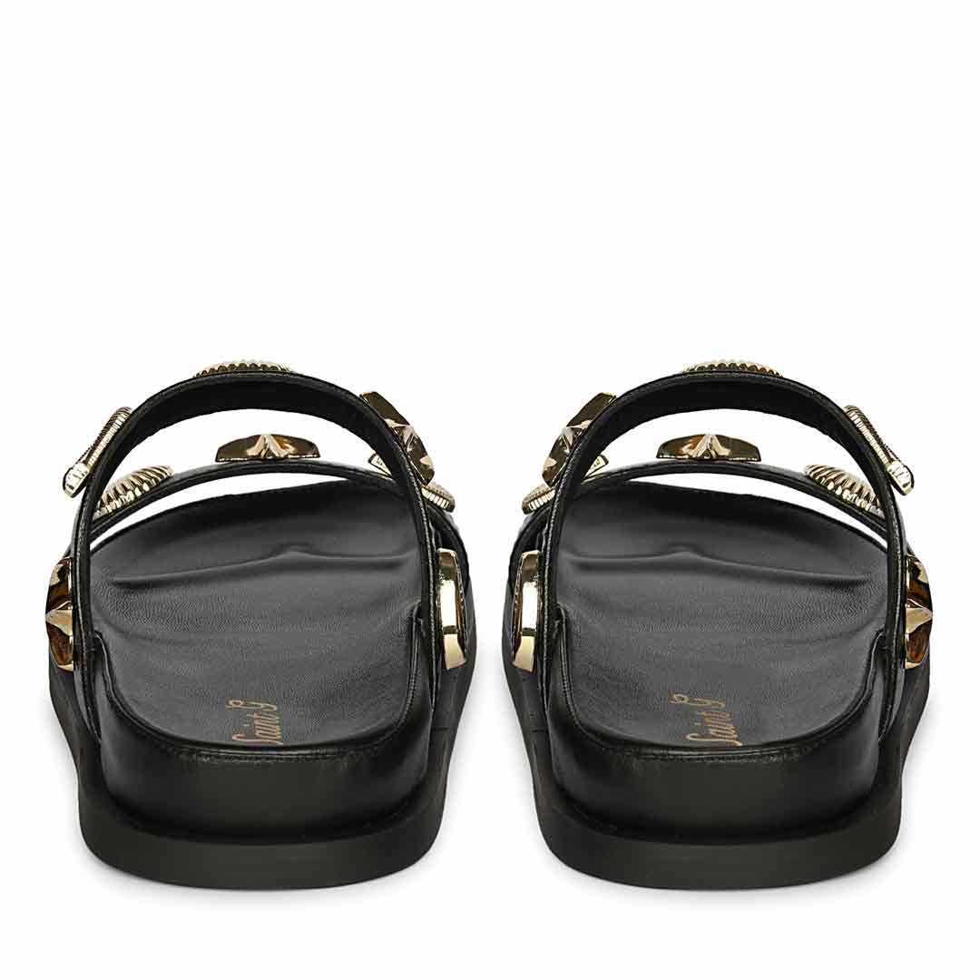 Saint Hallie Seashell & Star Studs Leather Sandals - Image 6