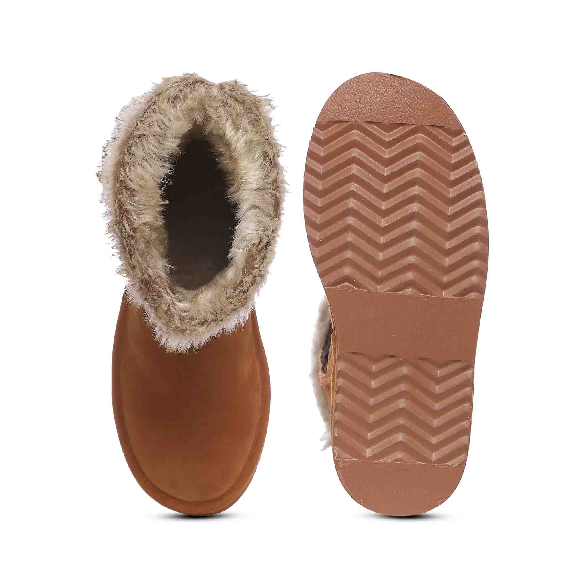 Saint Honora Tan Camo Italian Fabric-Leather Snug Boots - Image 7