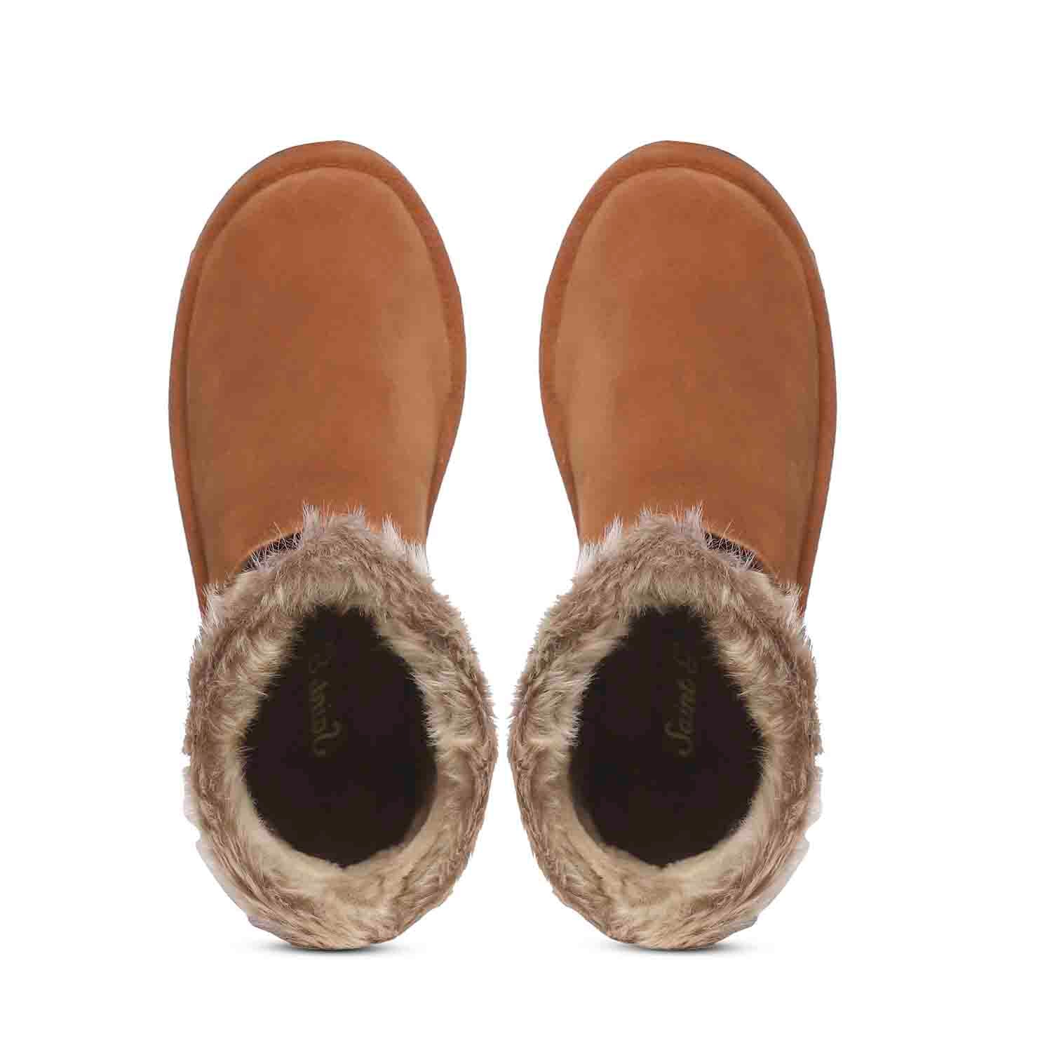 Saint Honora Tan Camo Italian Fabric-Leather Snug Boots - Image 8