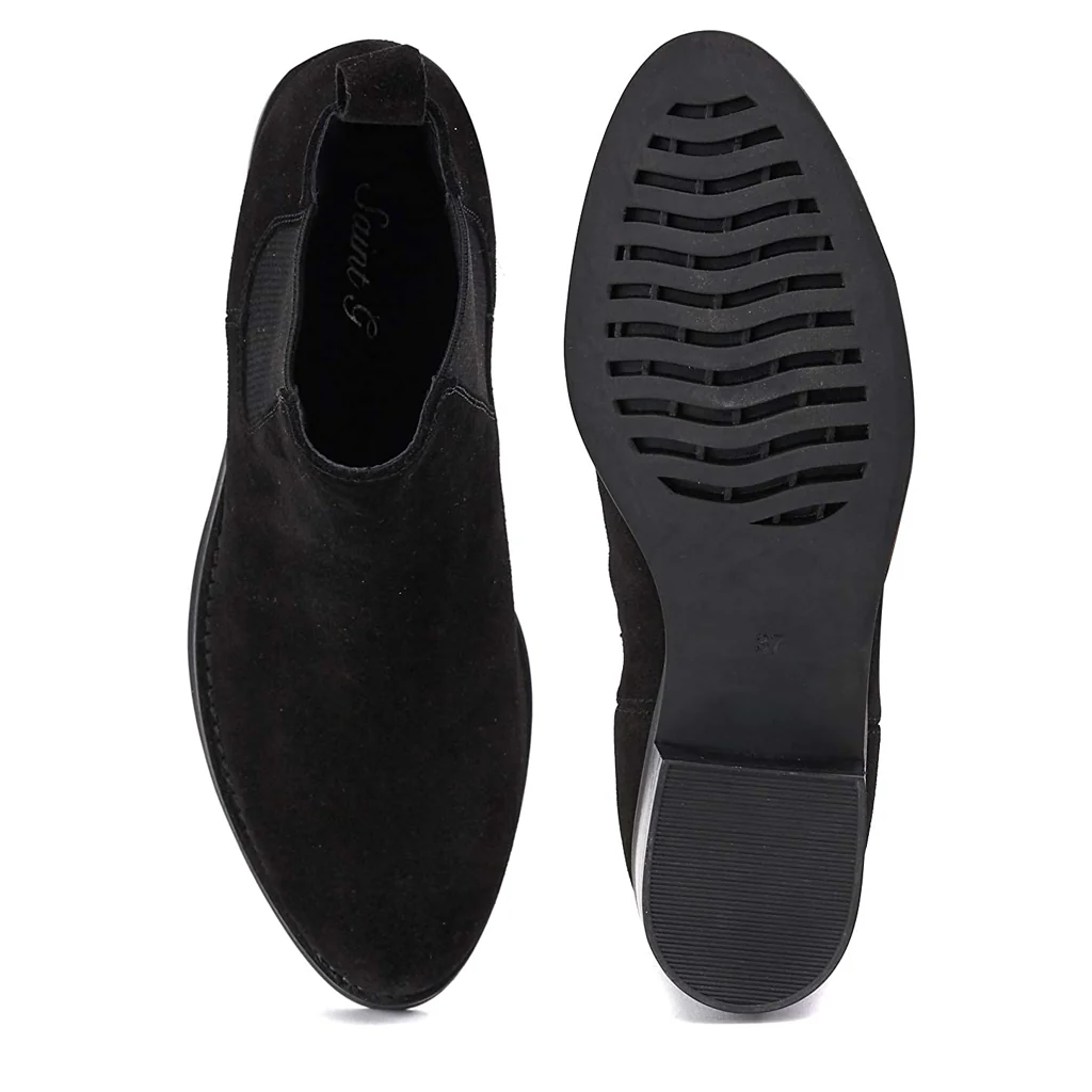 Saint Isa Black Suede Leather Ankle Boots - Image 5