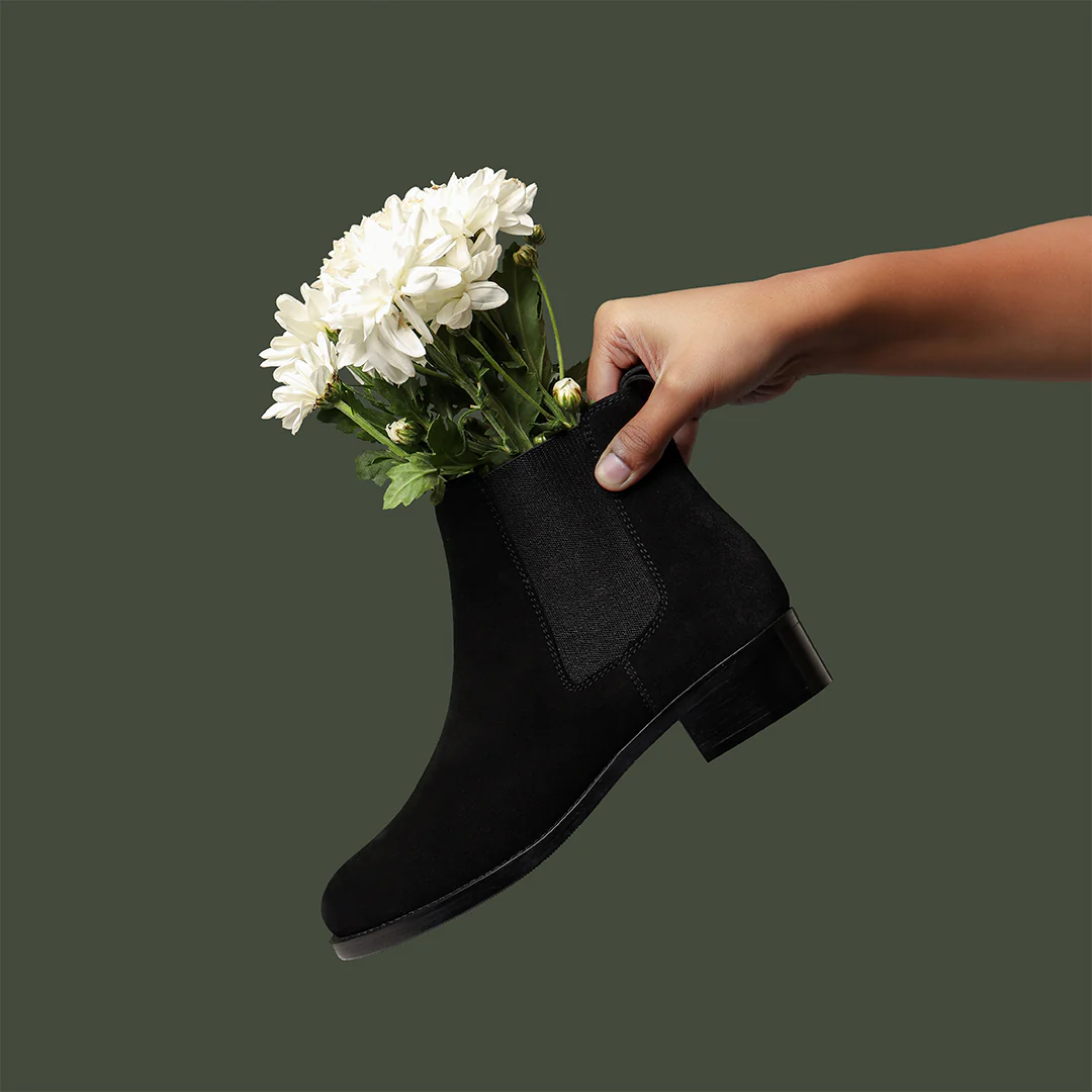 Saint Isa Black Suede Leather Ankle Boots - Image 7