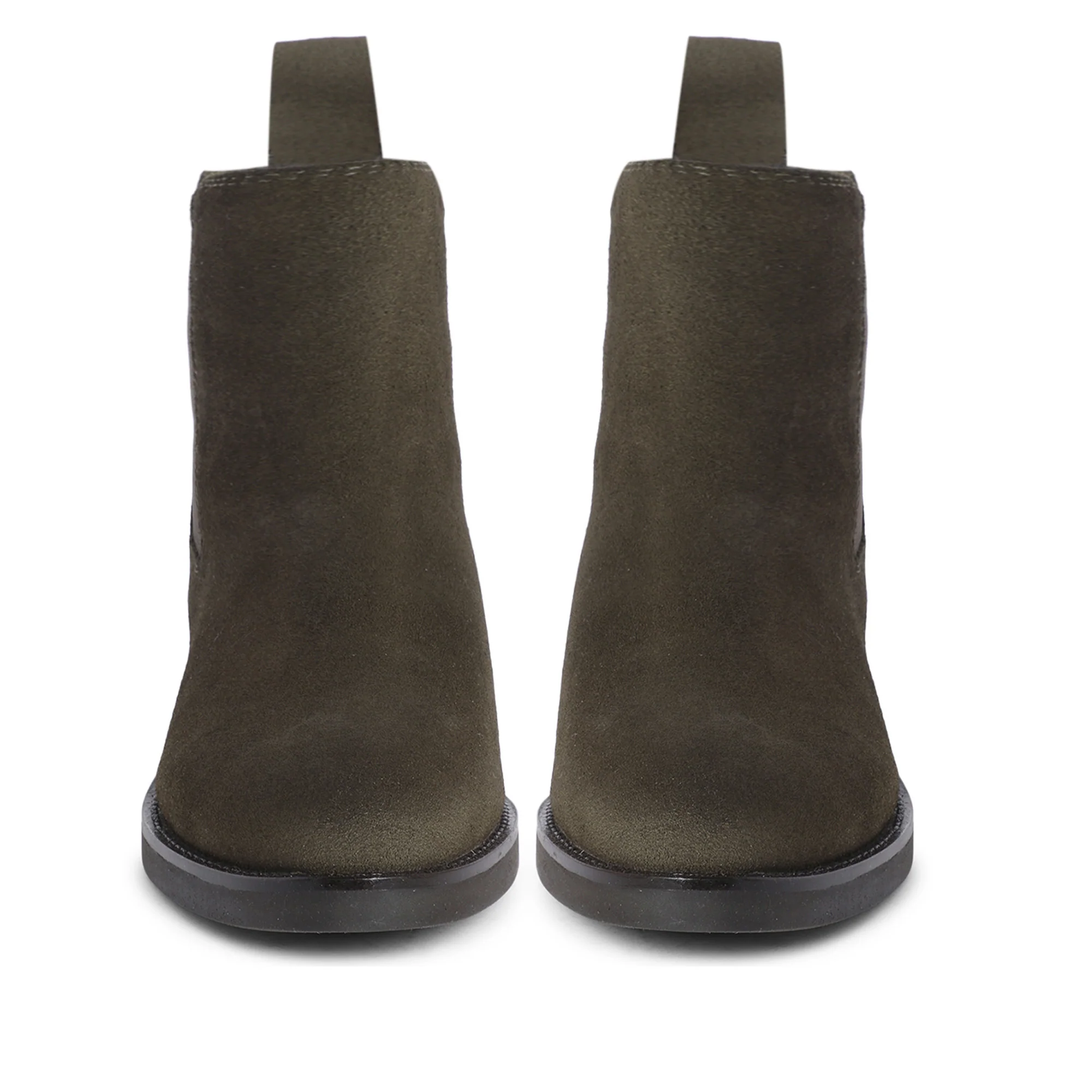 Saint Isa Olive Suede Leather Ankle Boots - Image 5