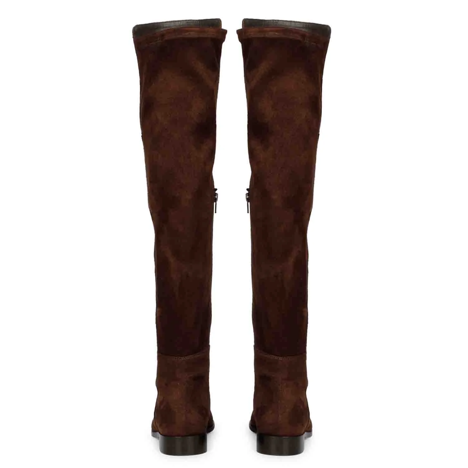 Saint Isabella Brown Stretch Suede Above The Knee Boots - Image 4