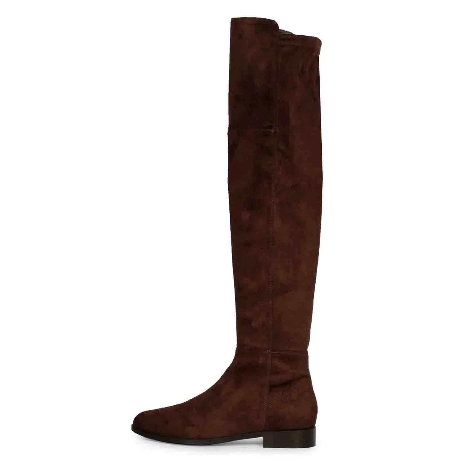 Saint Isabella Brown Stretch Suede Above The Knee Boots - Image 7