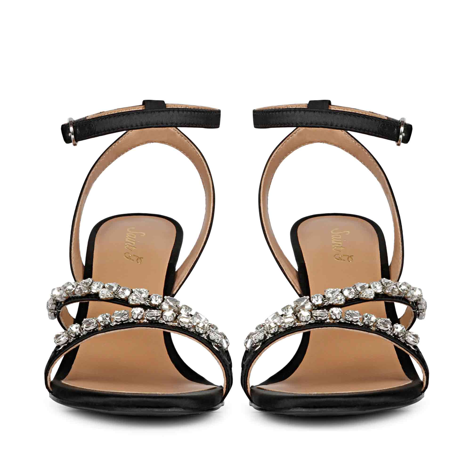 Saint Isla Stone Embellished Straps Black Stilettos - Image 5