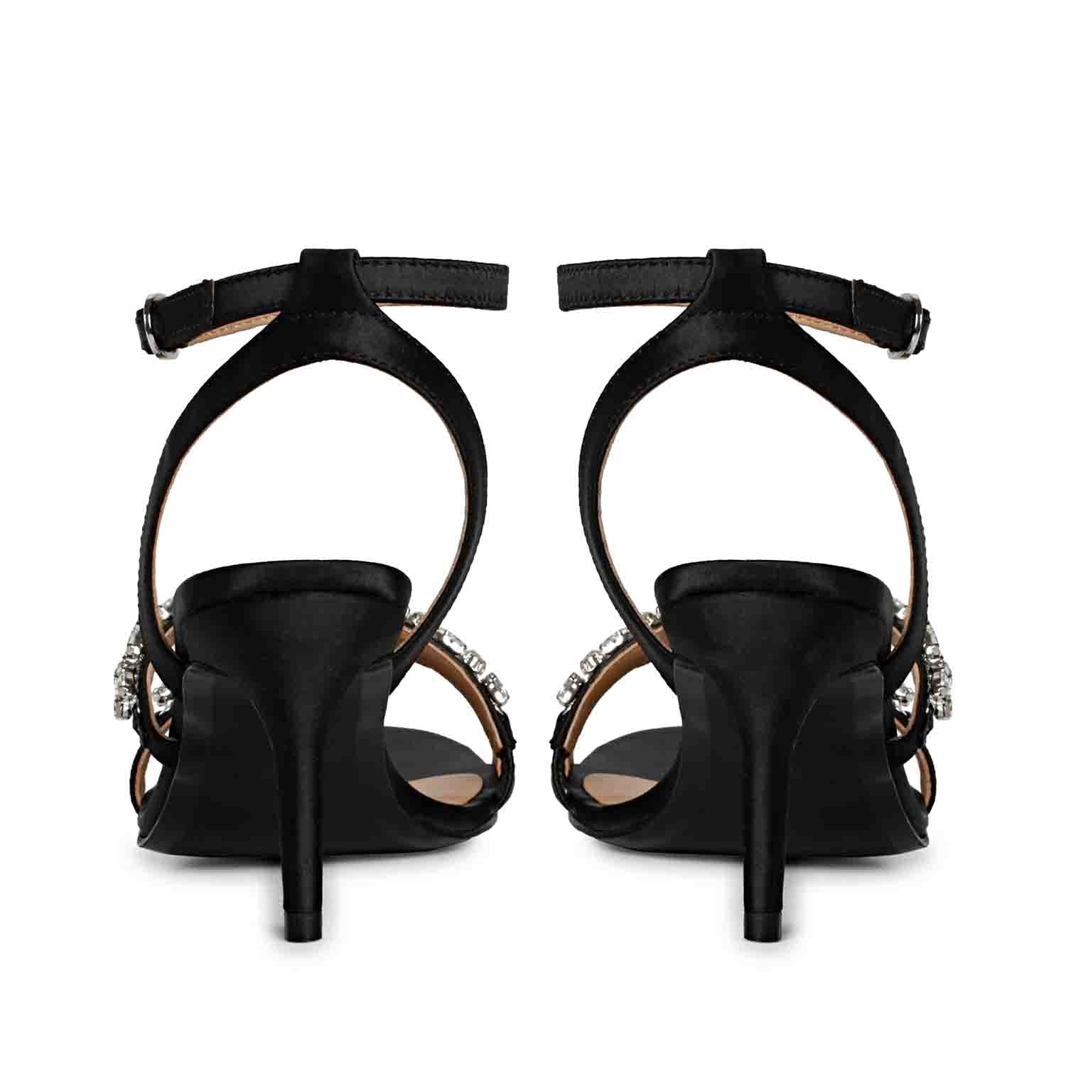 Saint Isla Stone Embellished Straps Black Stilettos - Image 6
