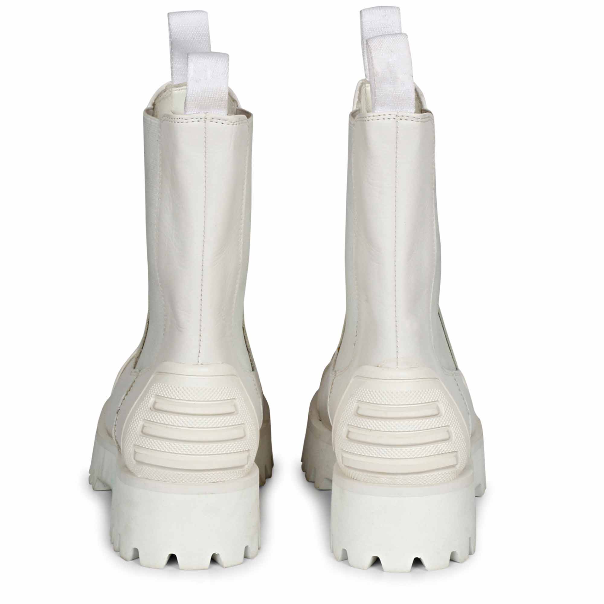 Saint Isla White Leather High Ankle Boots - Image 4