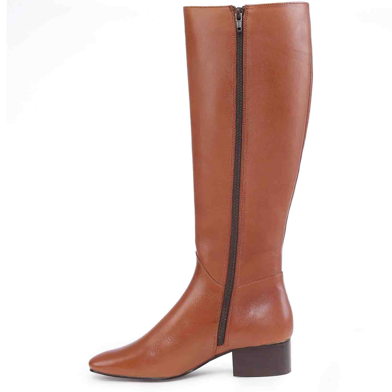 Saint Ivanna Tan Leather Knee High Boots - Image 3