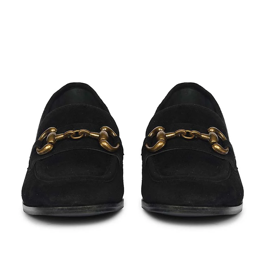 Saint Jacqueline Black  Suede Leather Moccasins - Image 3