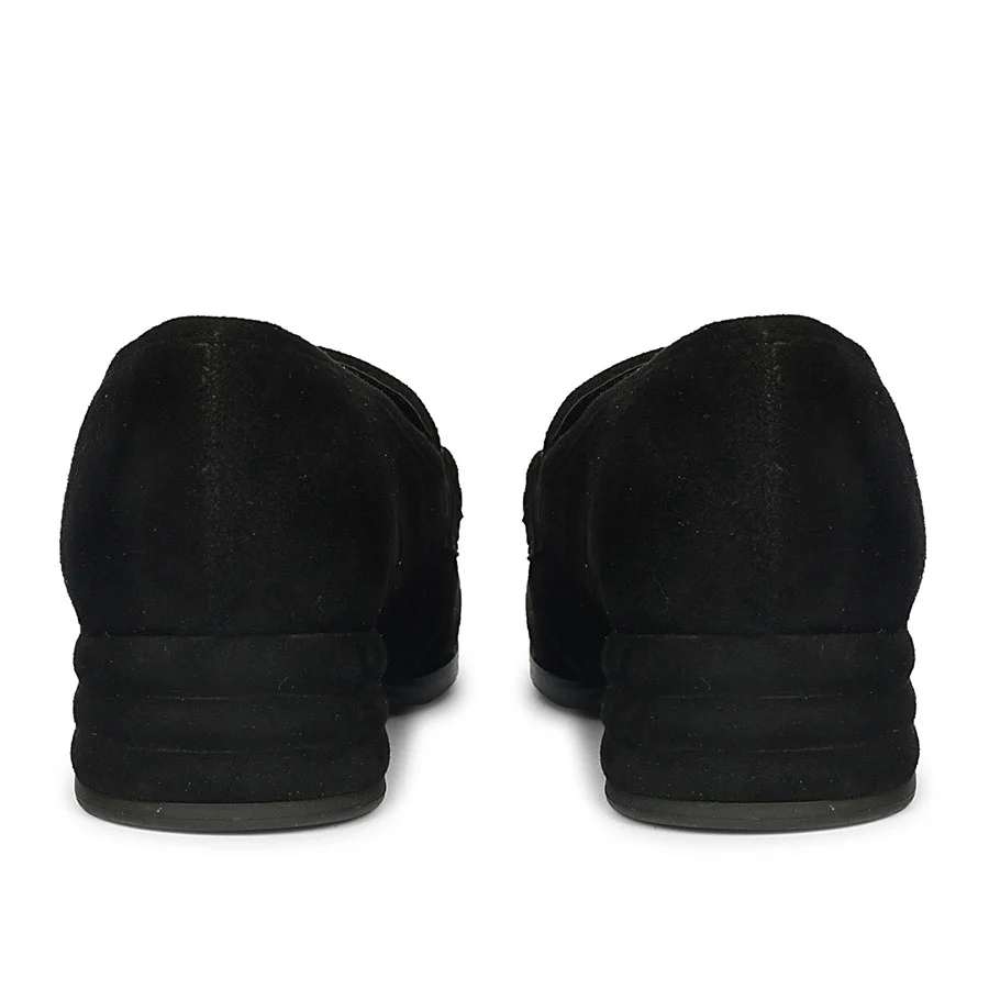 Saint Jacqueline Black  Suede Leather Moccasins - Image 4