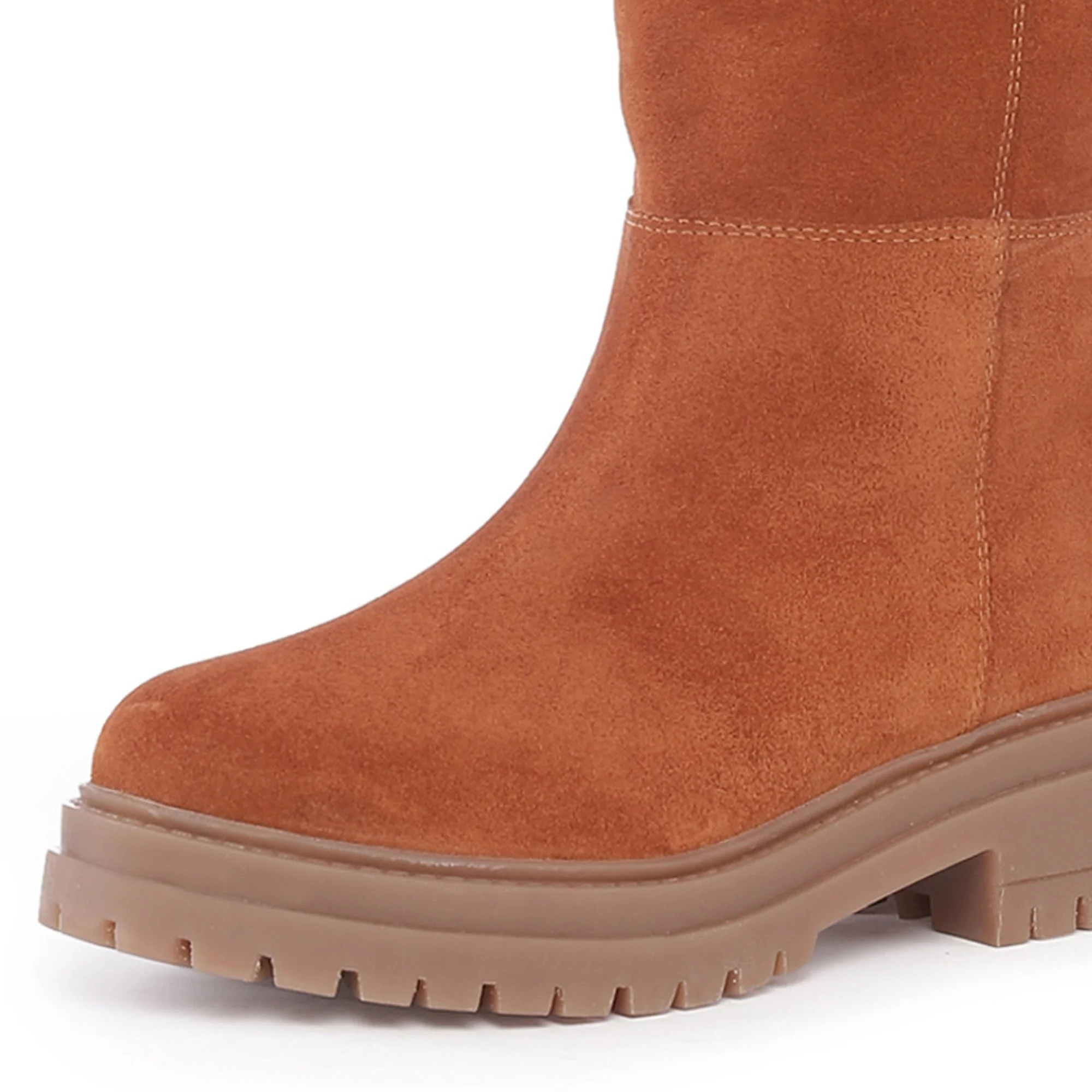 Saint Janet Wood Suede Leather Pull On Knee High Boots - Image 11