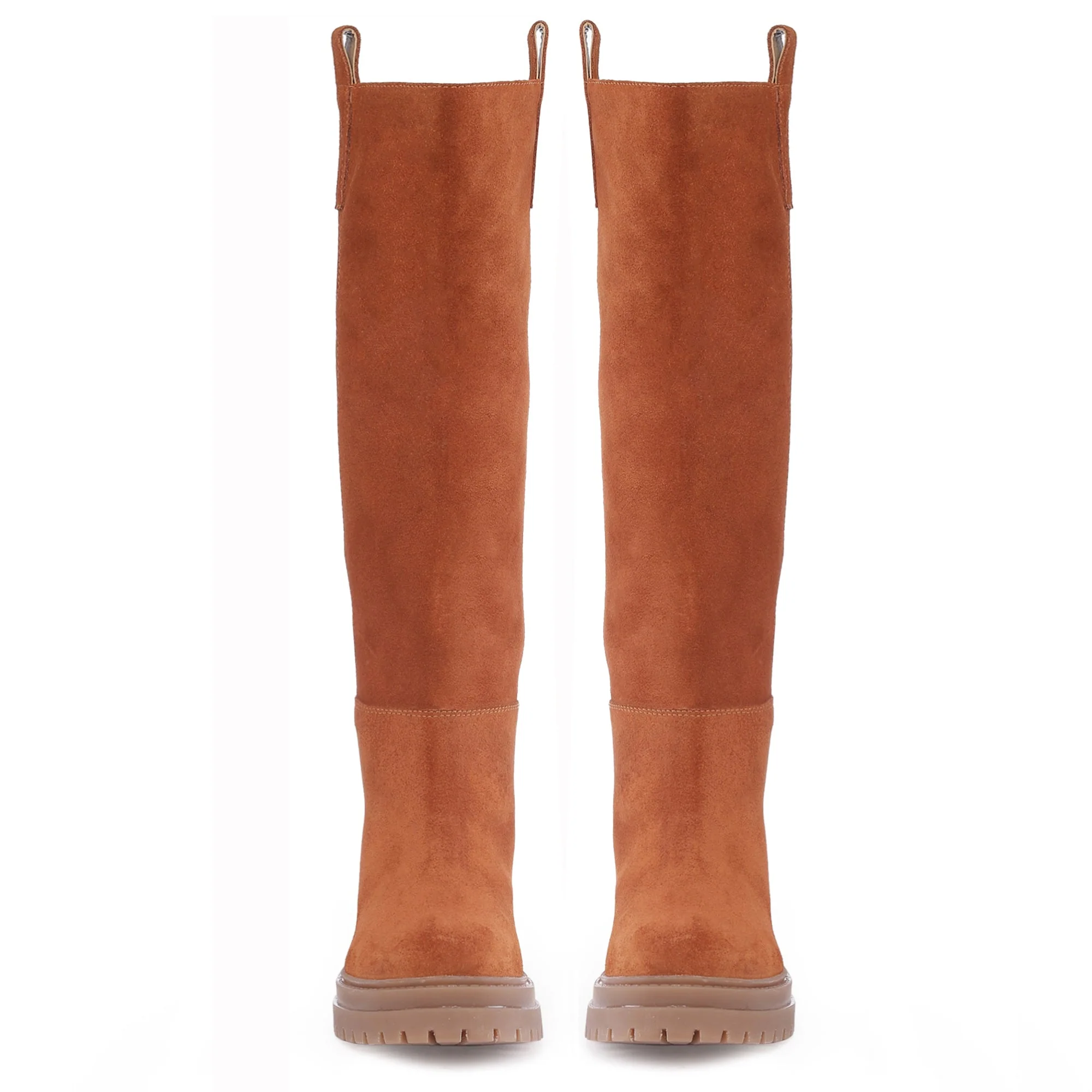 Saint Janet Wood Suede Leather Pull On Knee High Boots - Image 6