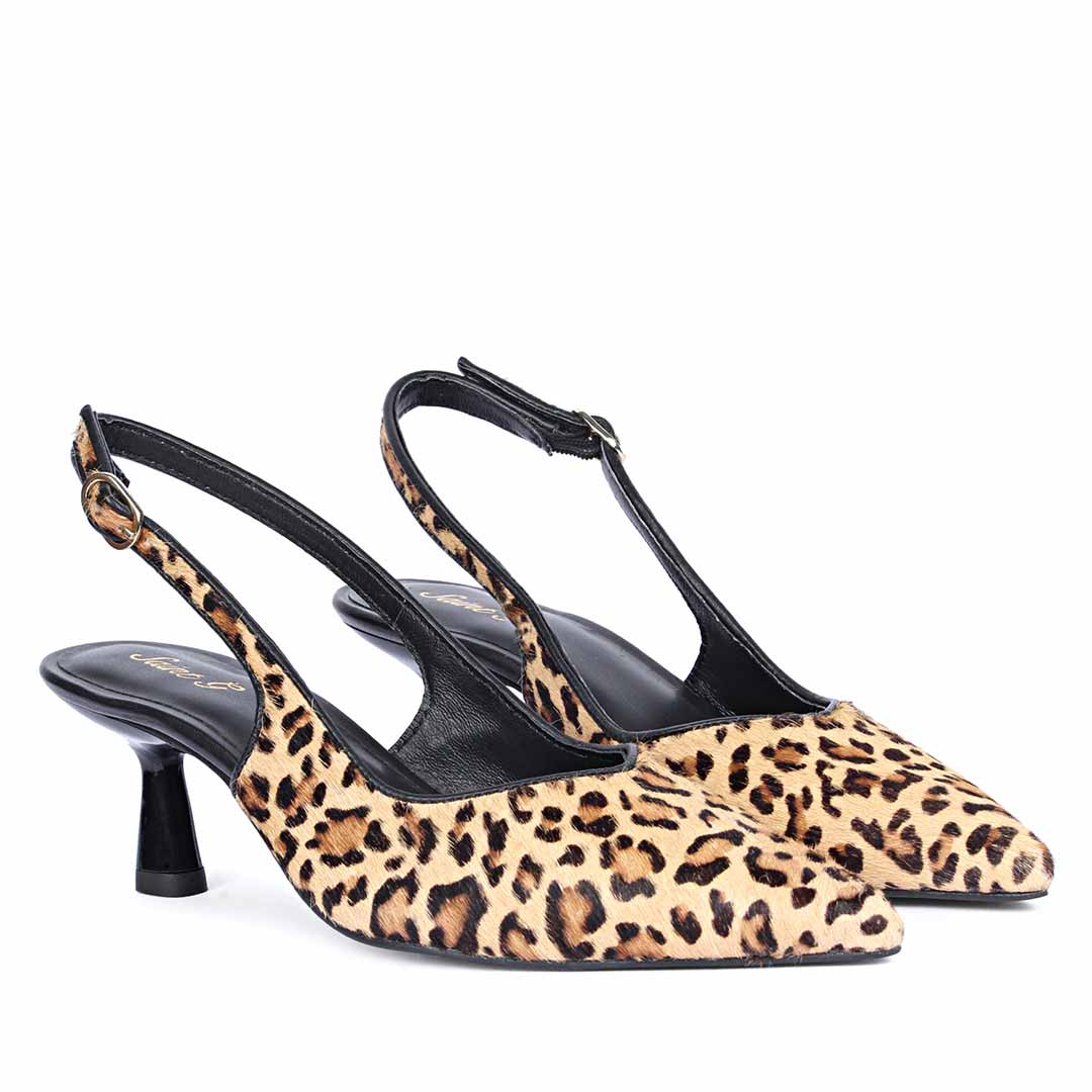 Saint Jeanne Leo Print Leather Pumps - Image 2