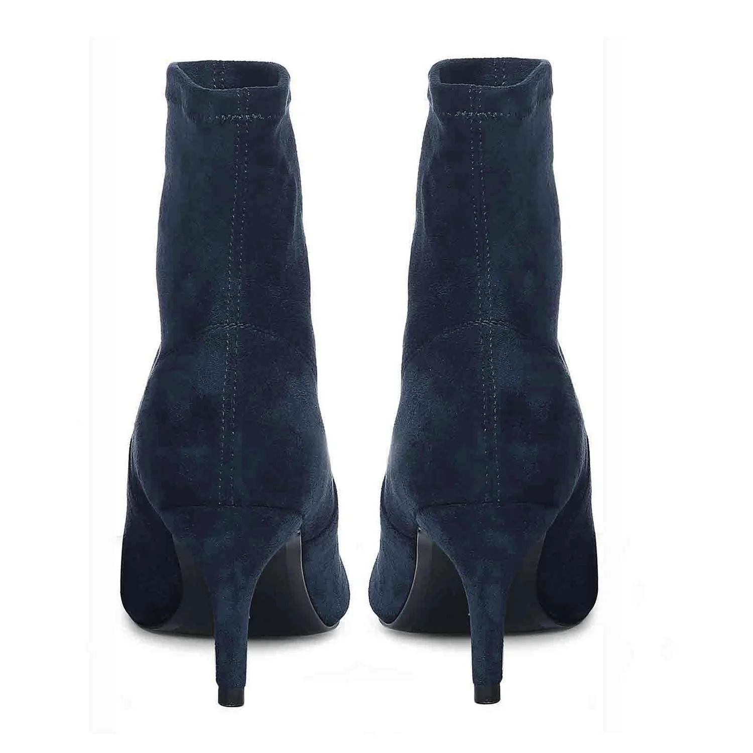 Saint Jemima Blue Stretch Suede Stiletto Ankle Boots - Image 5
