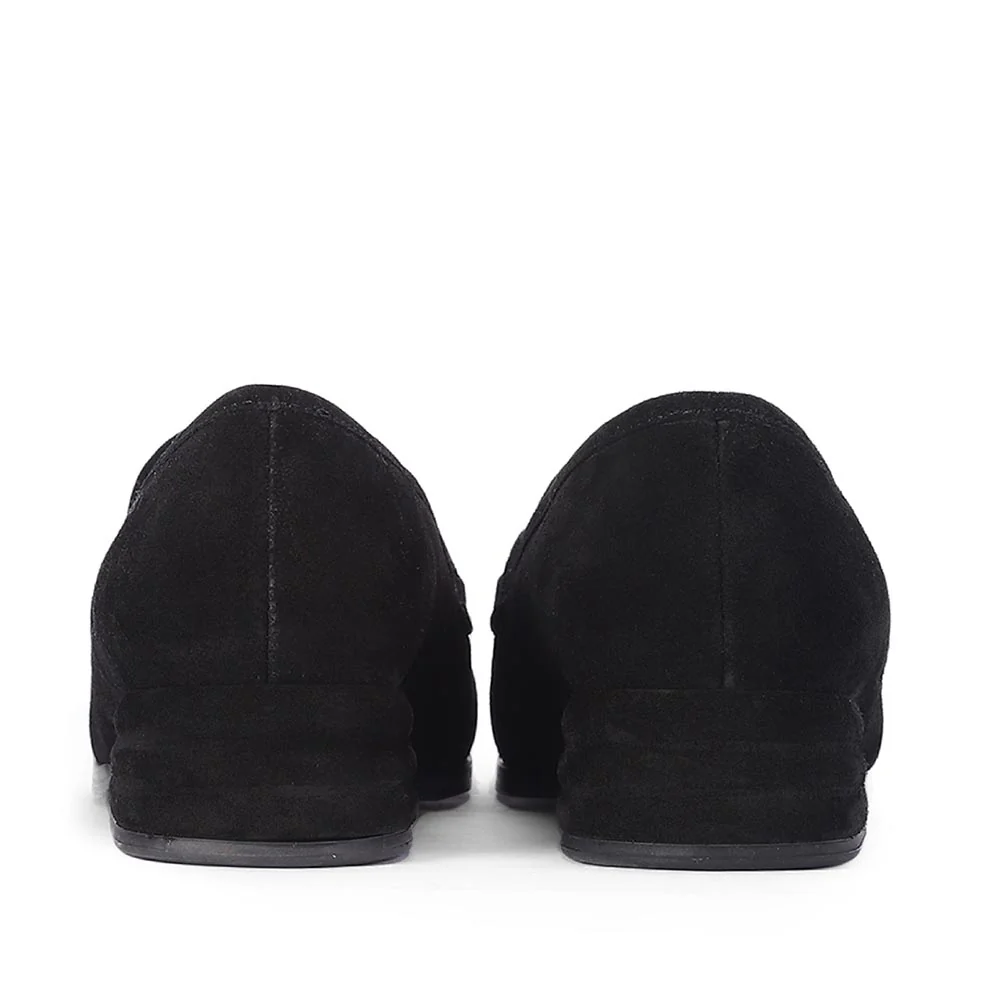 Saint Jenny Black Suede Leather Moccasins - Image 5