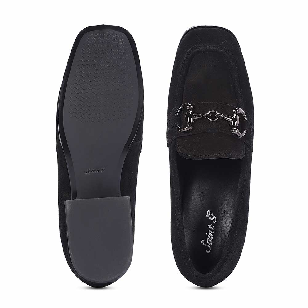 Saint Jenny Black Suede Leather Moccasins - Image 6