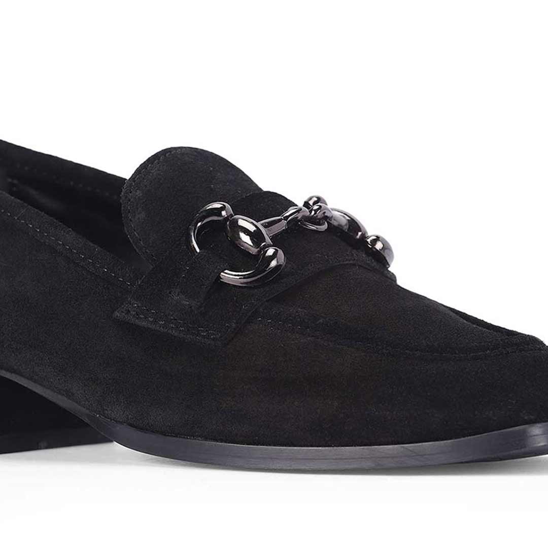 Saint Jenny Black Suede Leather Moccasins - Image 7