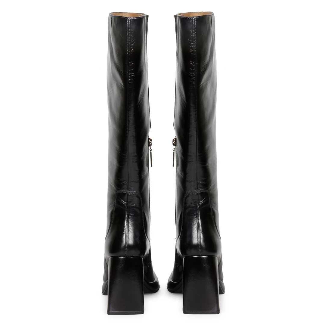 Saint Jolène Black Harrod Patent Leather Long Boots - Image 6