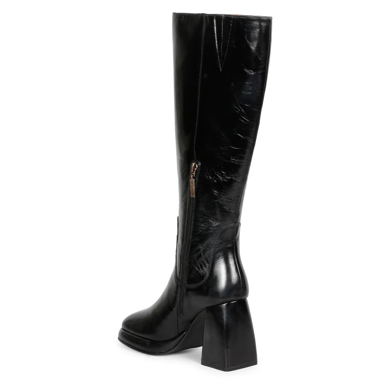 Saint Jolène Black Harrod Patent Leather Long Boots - Image 8