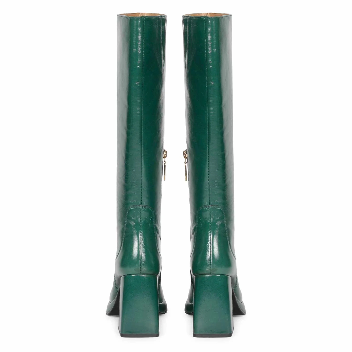 Saint Jolène Green Harrod Patent Leather Long Boots - Image 6