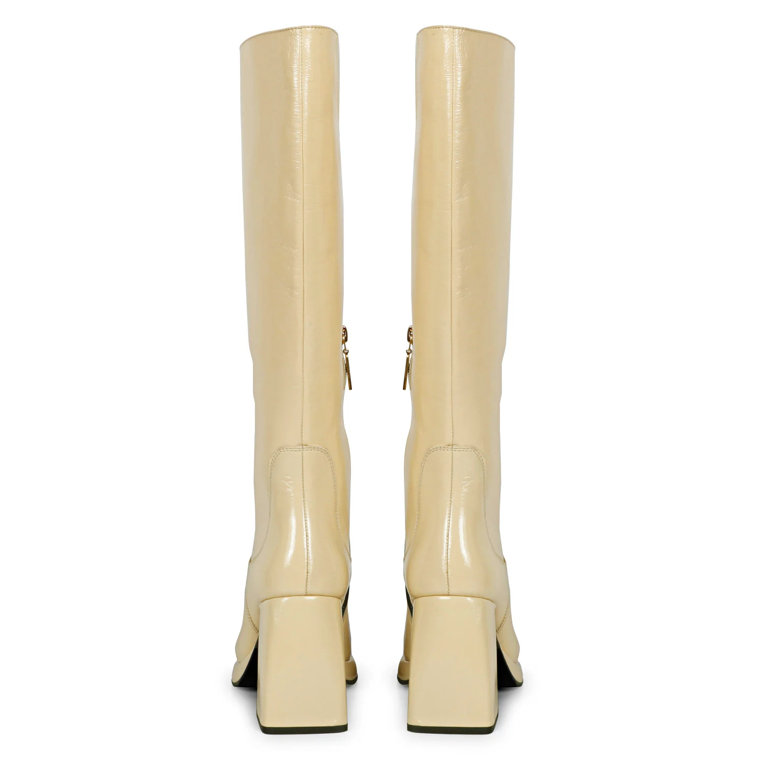 Saint Jolène Off White Harrod Patent Leather Long Boots - Image 5