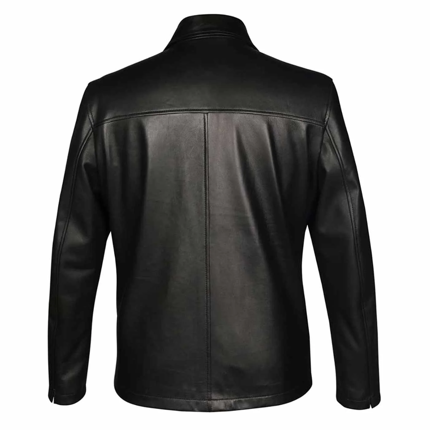 Saint Jory Black Leather Men's Jacket - Image 5