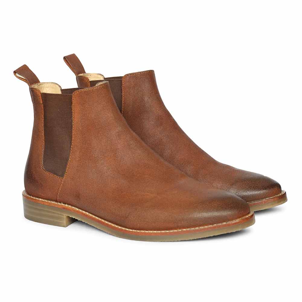 Saint Joseph Tobacco Brown wax-sued leather Chelsea Boot - Image 2