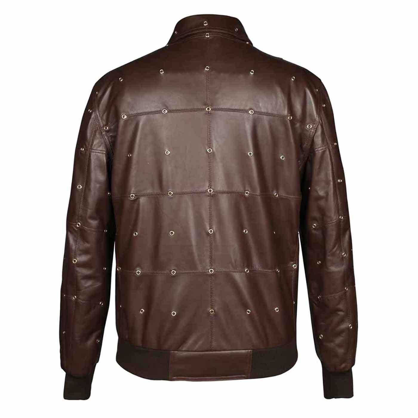 Saint Joshua Chocolate Brown Leather Men's Jackets - Image 5