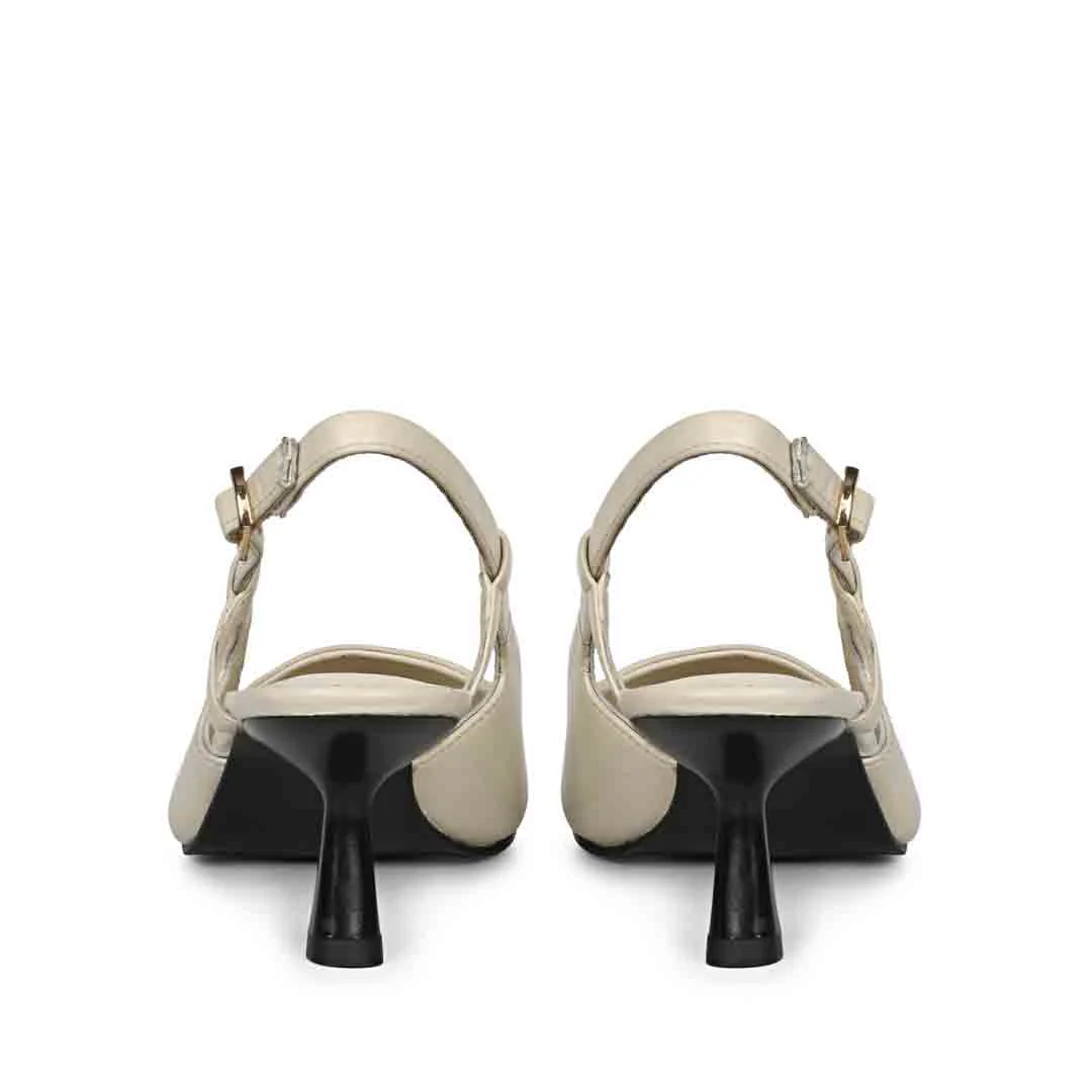 Saint Josie Offwhite Leather Pumps - Image 6
