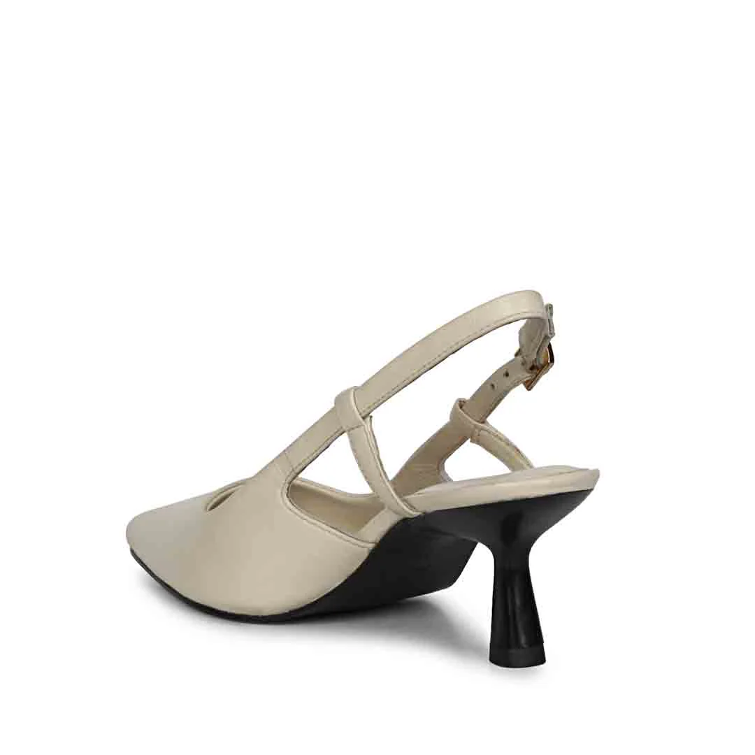 Saint Josie Offwhite Leather Pumps - Image 7