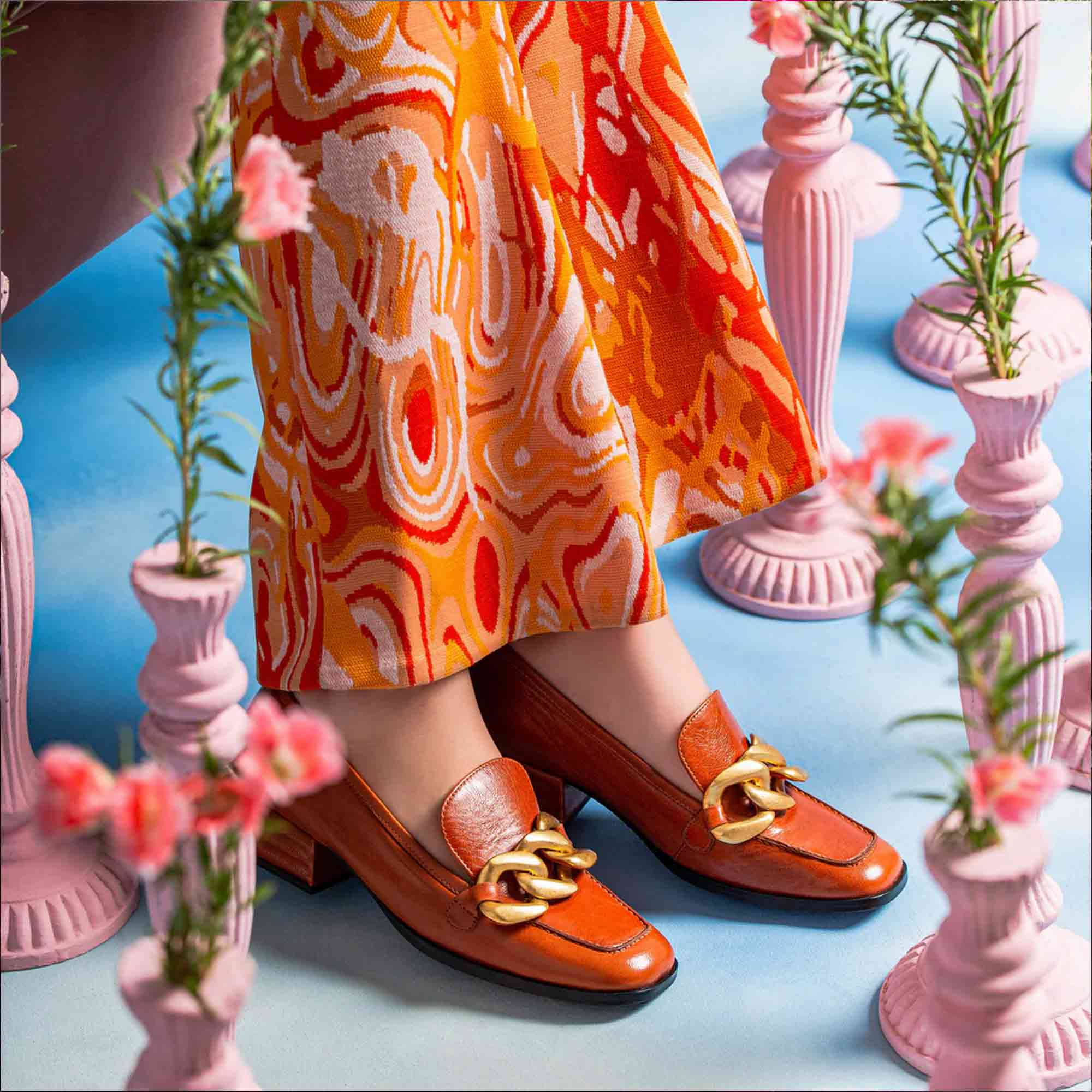 Saint Juliet Rust Leather Handcrafted Moccasins - Image 2