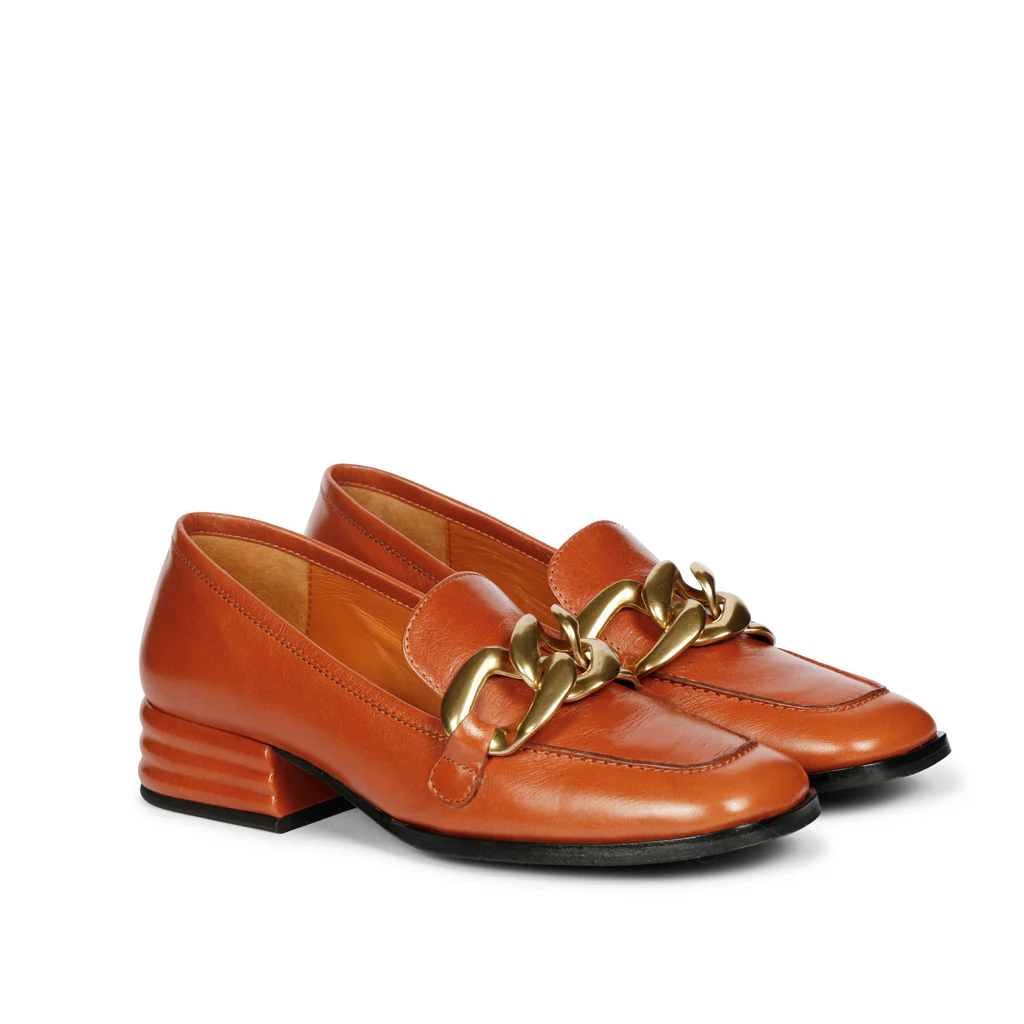 Saint Juliet Rust Leather Handcrafted Moccasins - Image 3
