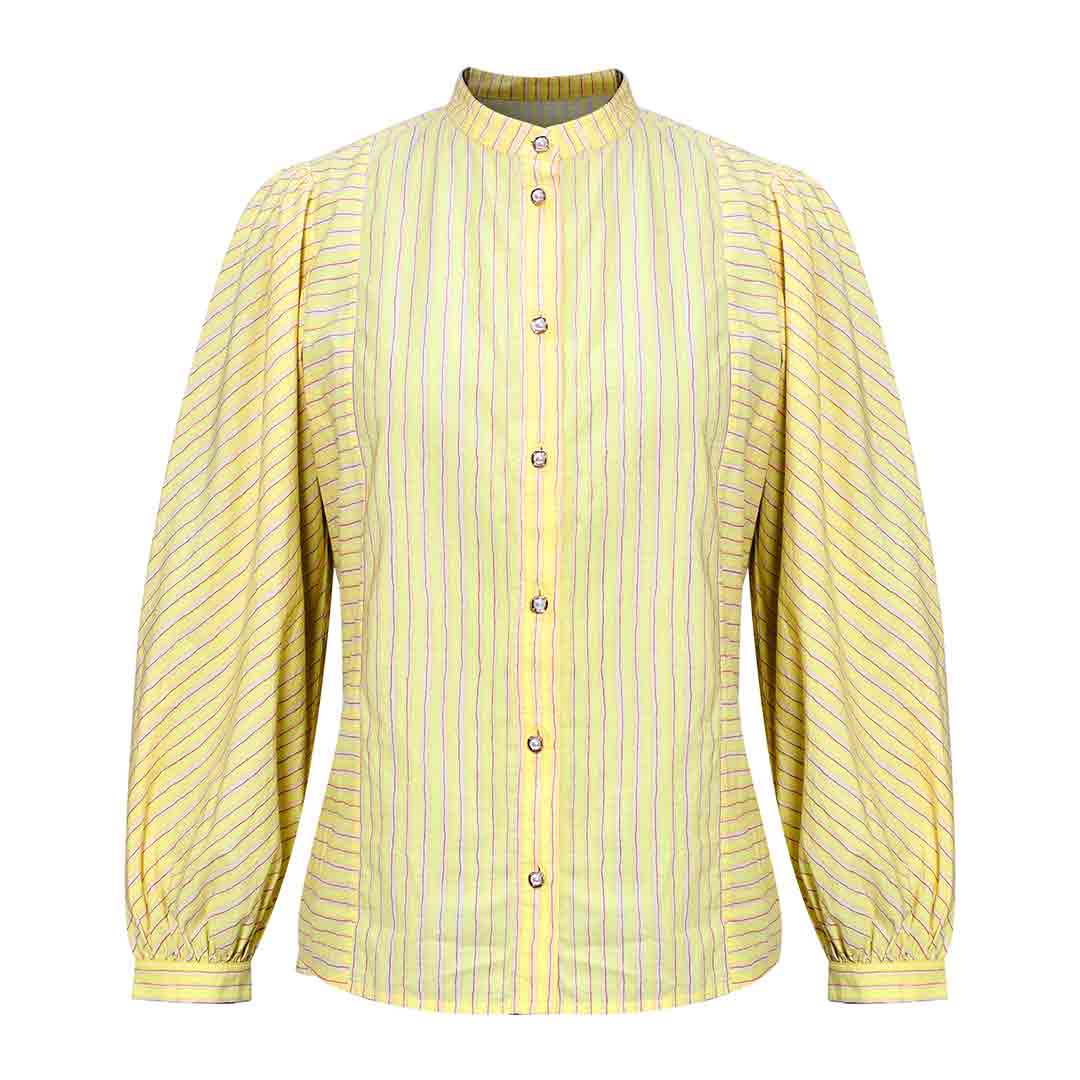 Saint Womens Amber Stripe Cotton Shirt - Image 6