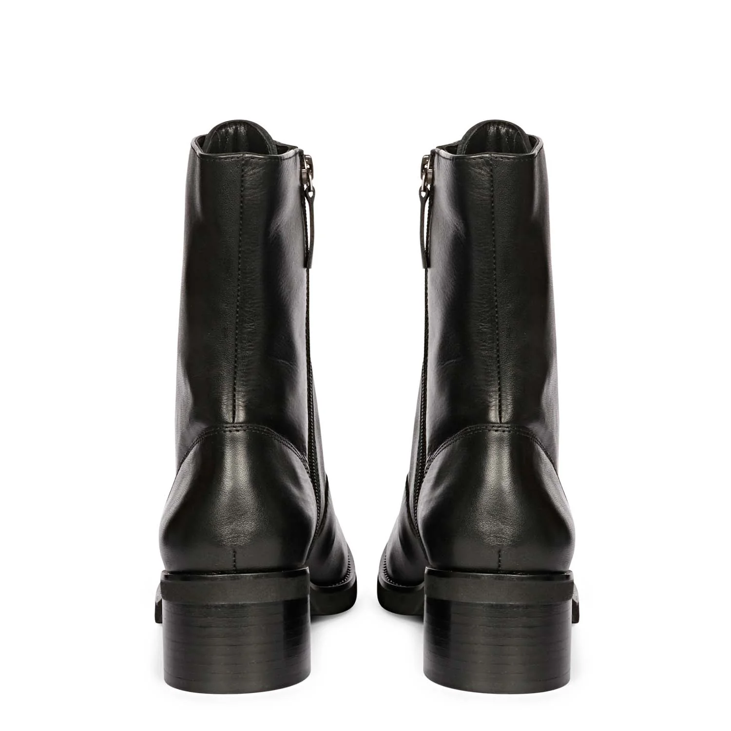 Saint Kayla Black Leather Lace Up High Ankle Boots - Image 6