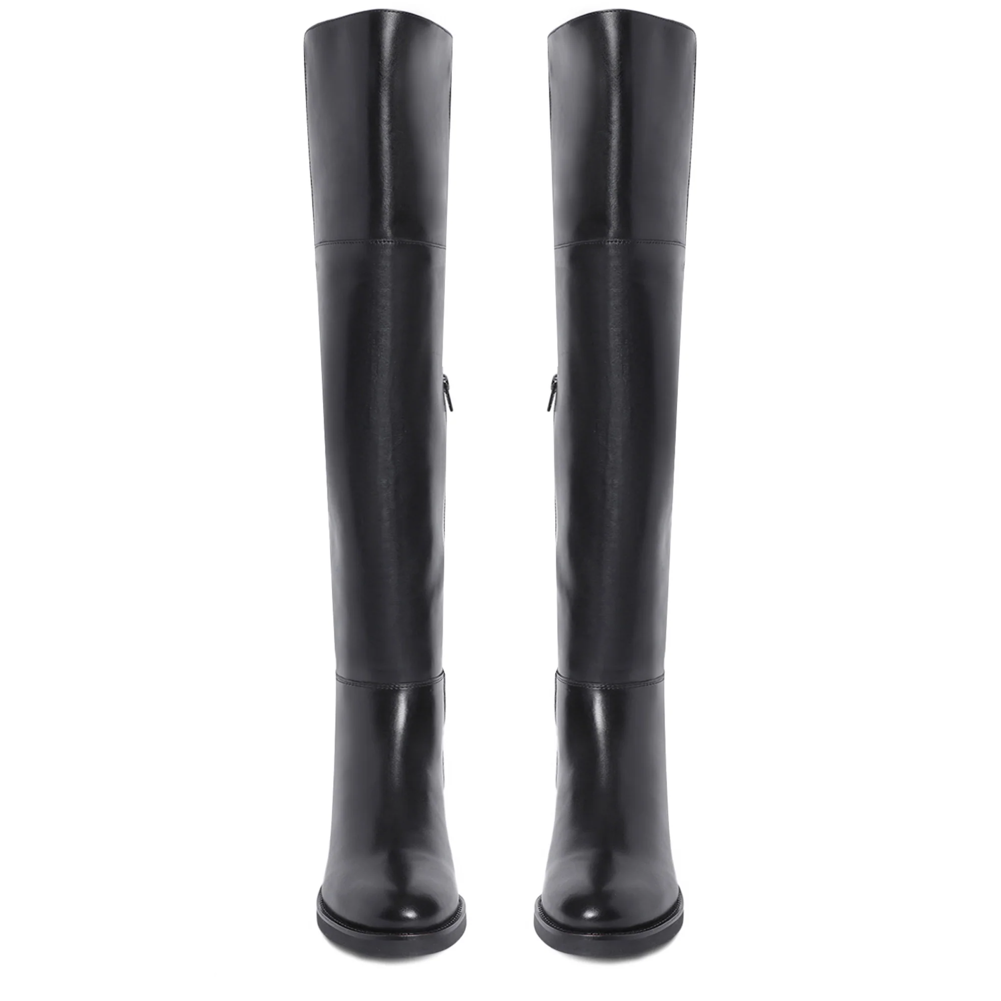 Saint Kayleigh Black Leather Above The Knee Boots - Image 6