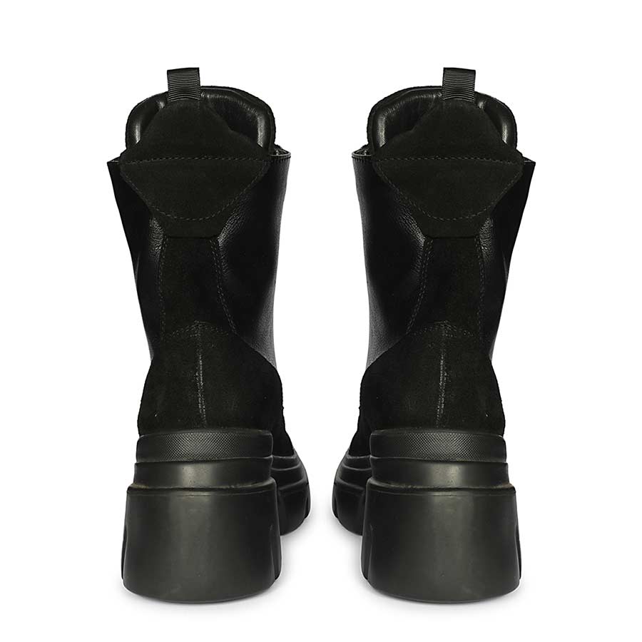 Saint Kendall Black Leather Lace Up High Ankle Boots - Image 6