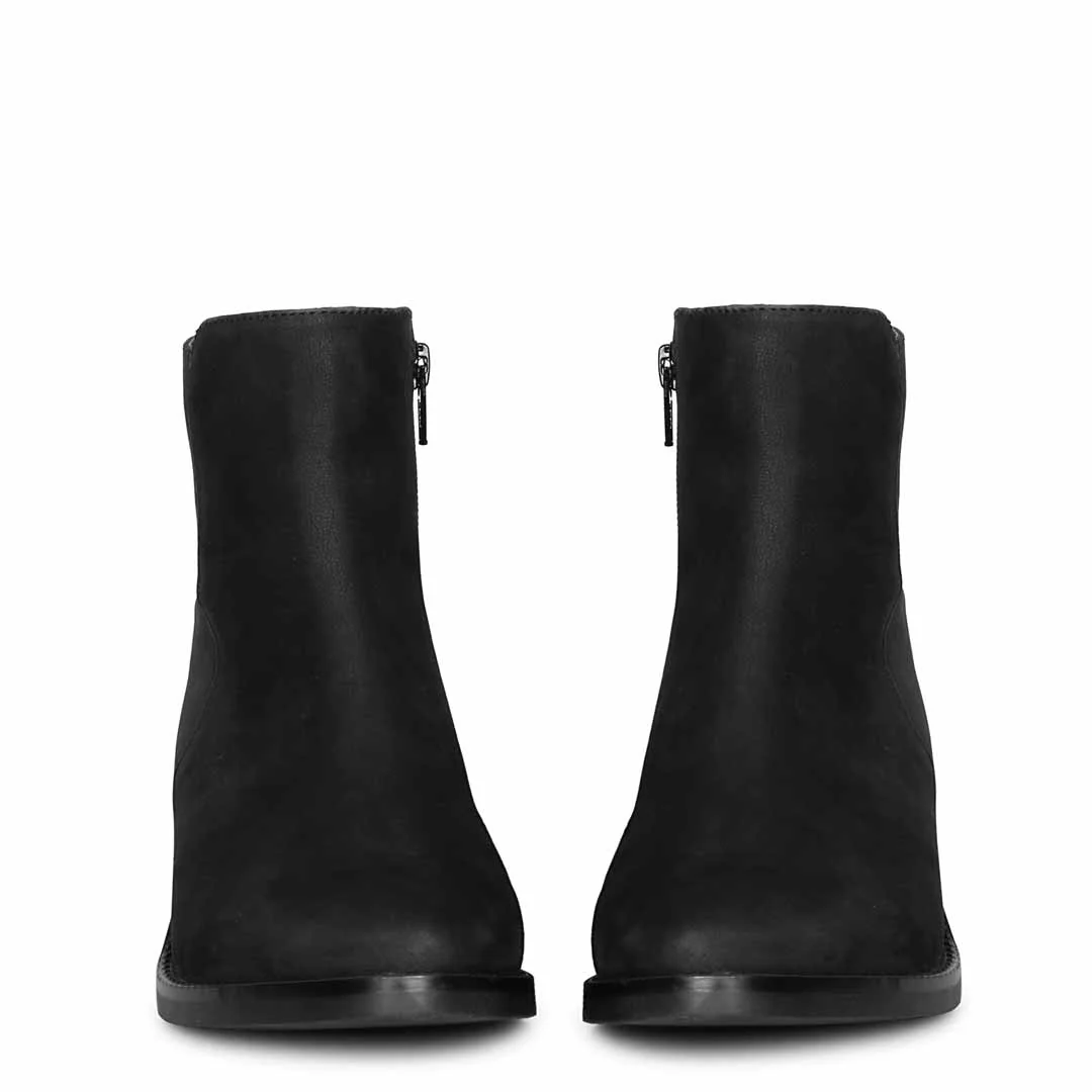Laney Black Leather Ankle Boots - Image 3