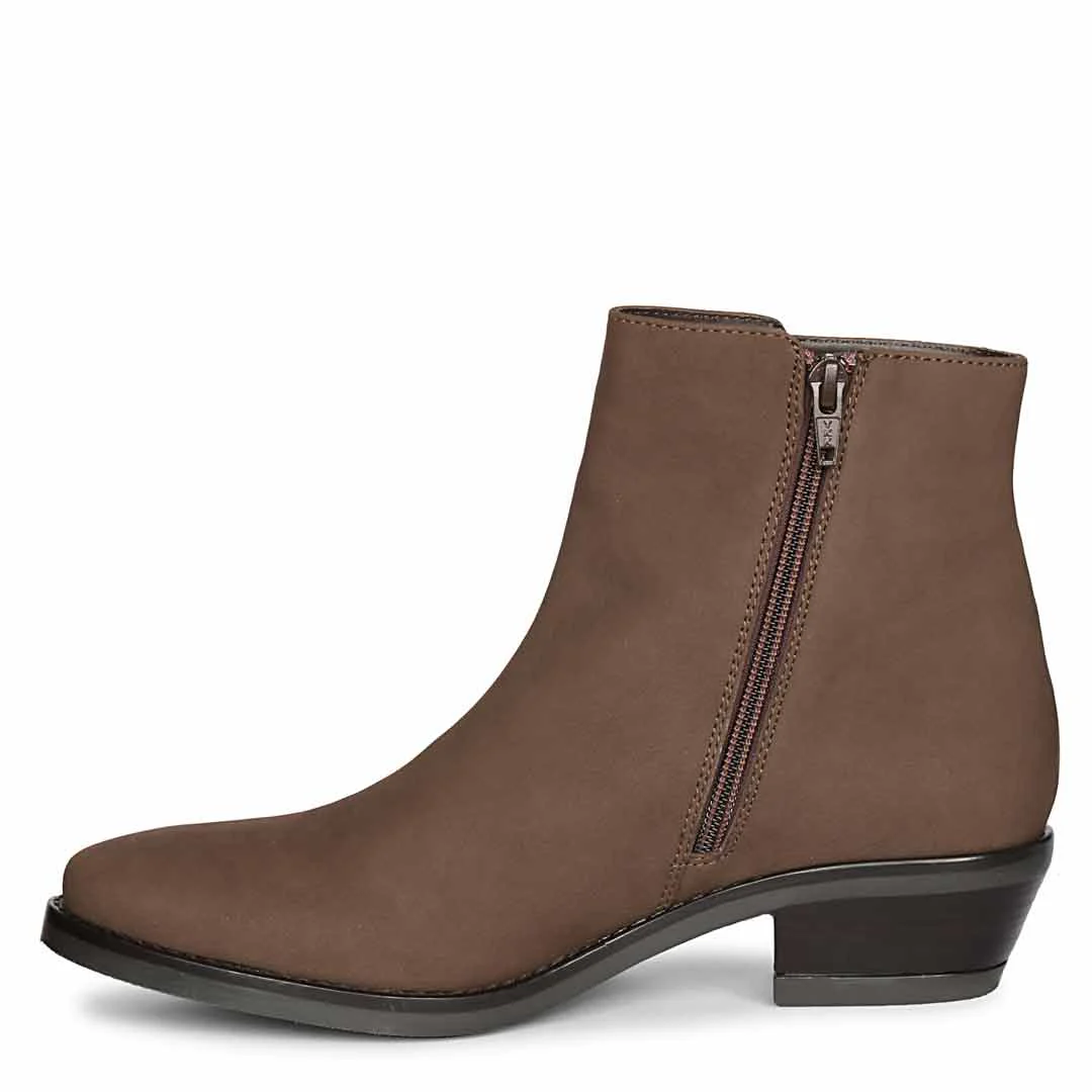 Laney Brown Leather Ankle Boots - Image 4